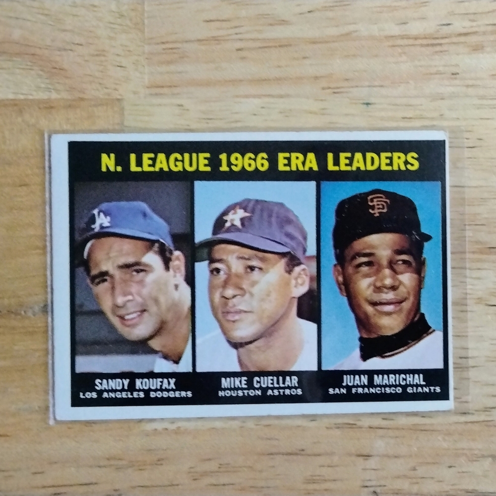 1967 Topps Sandy Koufax/Mike Cuellar/Juan Marichal